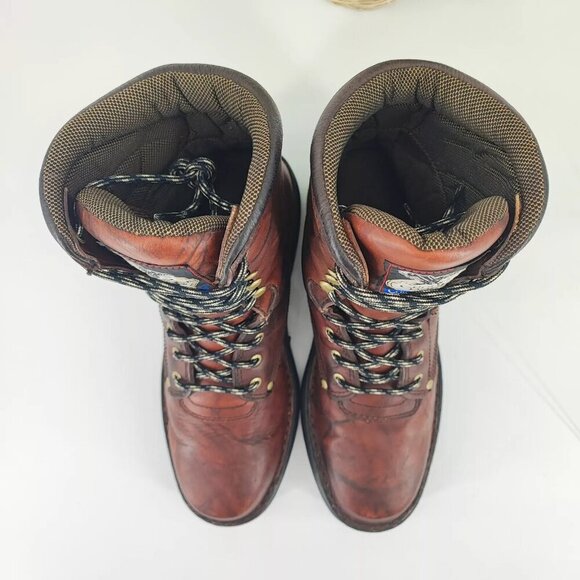 Georgia Men's Eagle Light Russet  Brown Leather Work Boots Size 12M US - Picture 6 of 15